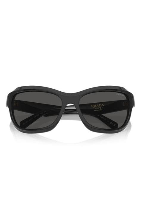 Prada 62mm Oversize Butterfly Sunglasses 